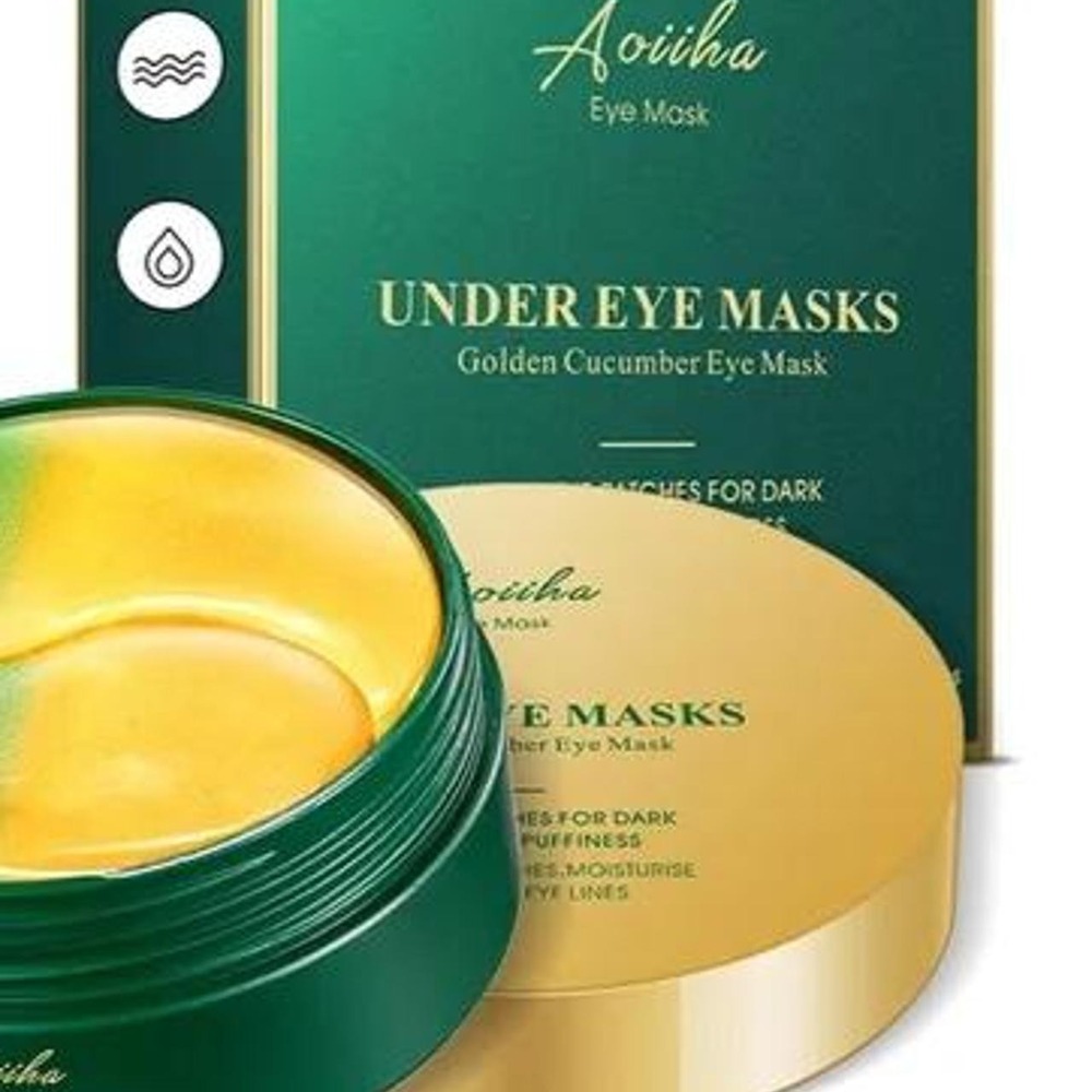 Aoiiha Under Eye Masks Golden Cucumber 60ct Dark Circles Puffiness New Sealed